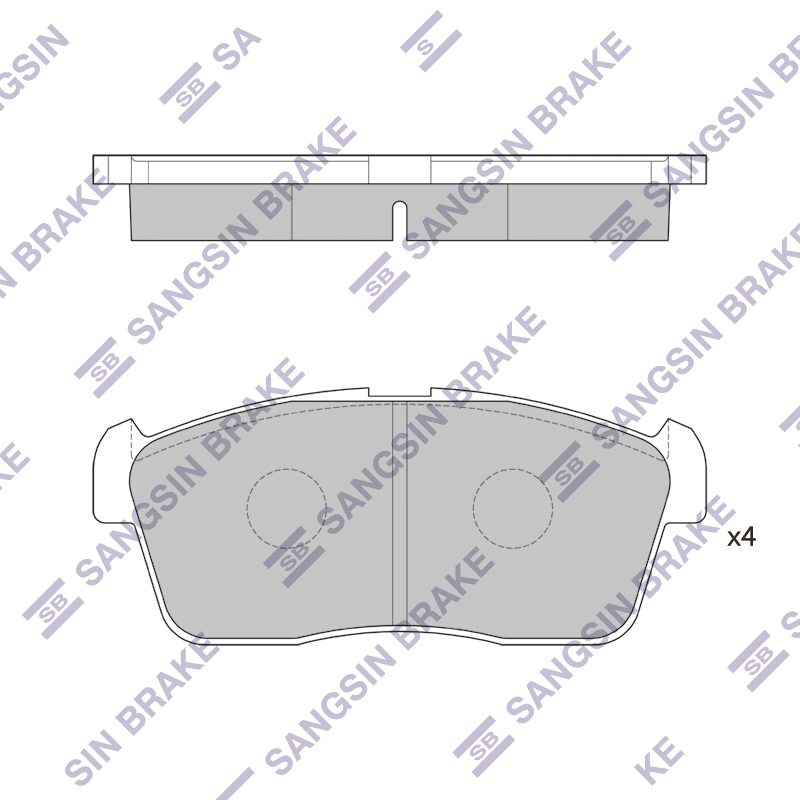 Передние тормозные колодки Sangsin SP4249