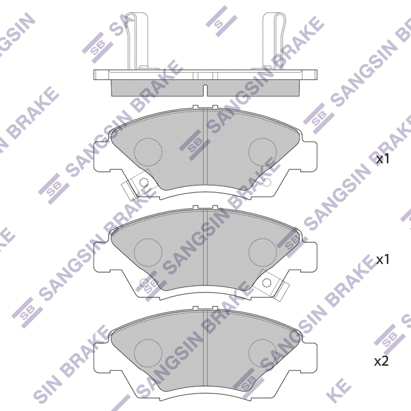 Передние тормозные колодки Sangsin SP4250