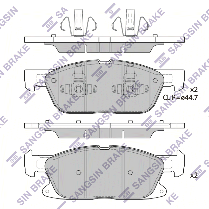 Передние тормозные колодки Sangsin SP4251