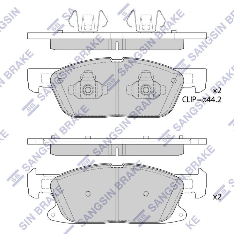 Передние тормозные колодки Sangsin SP4251A