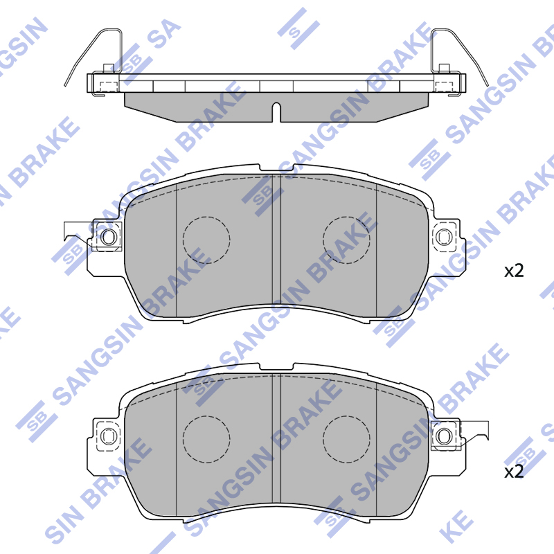 Передние тормозные колодки Sangsin SP4259