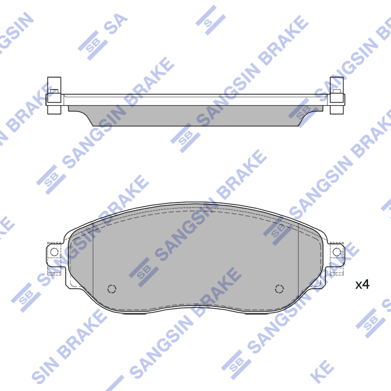 Передние тормозные колодки Sangsin SP4262