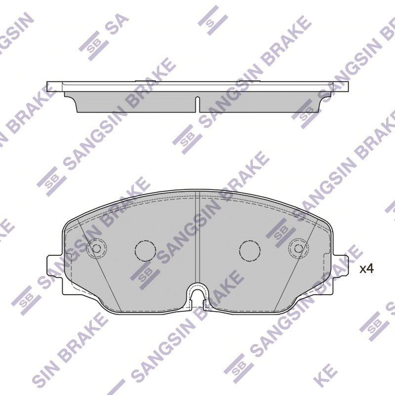 Передние тормозные колодки Sangsin SP4265