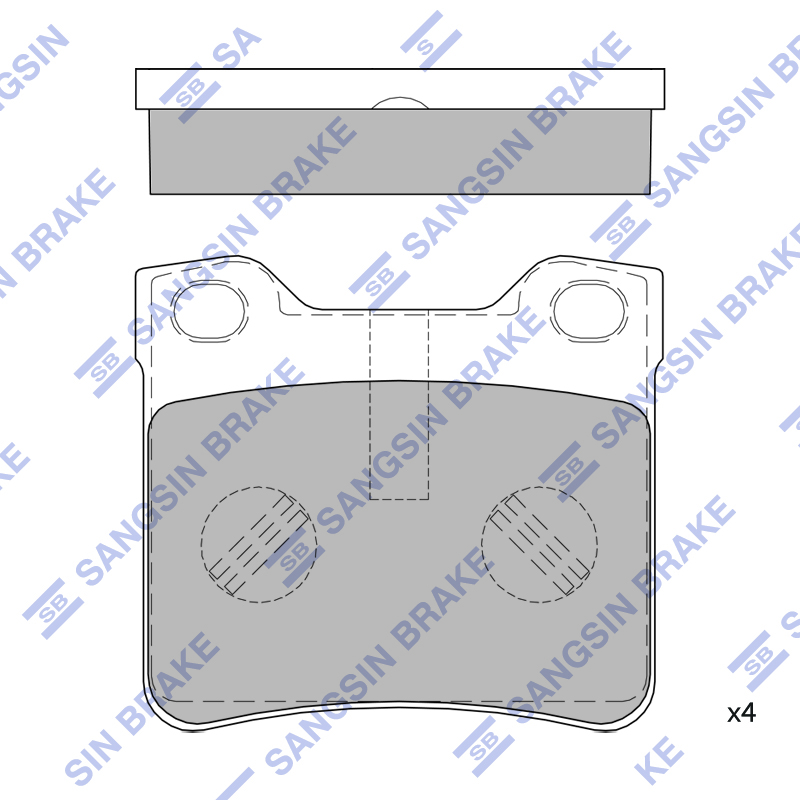 Задние тормозные колодки Sangsin SP4267