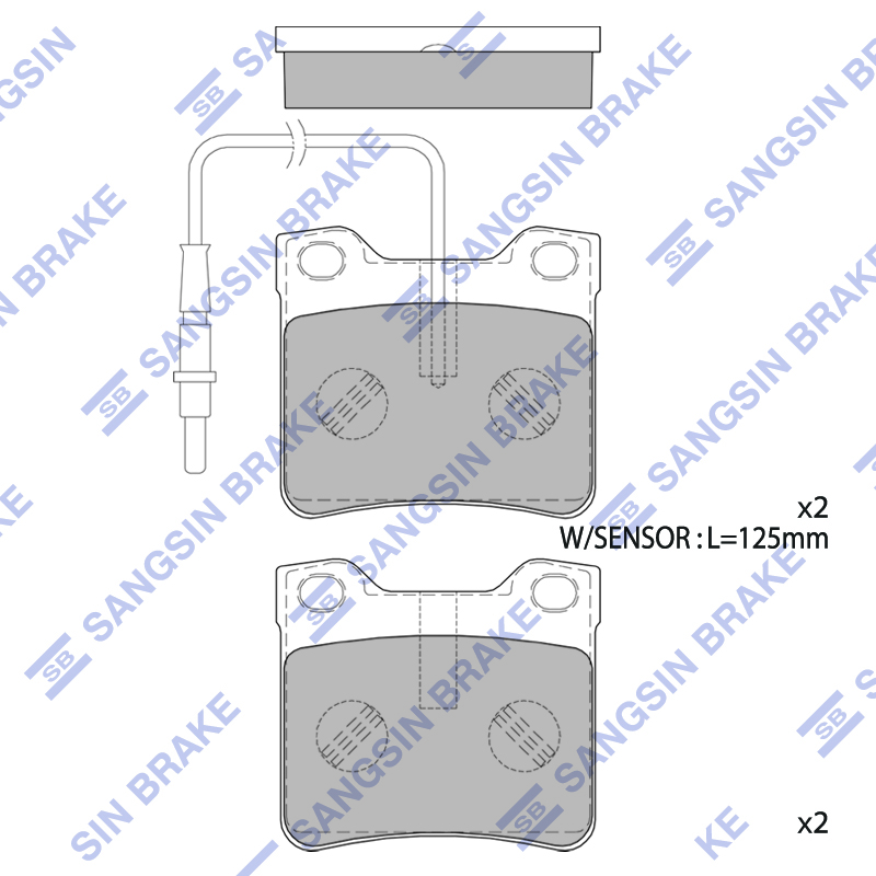 Задние тормозные колодки Sangsin SP4267A