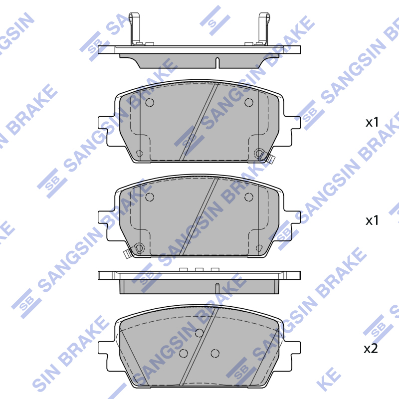Передние тормозные колодки Sangsin SP4268