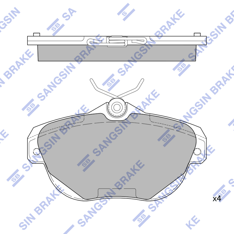 Задние тормозные колодки Sangsin SP4270