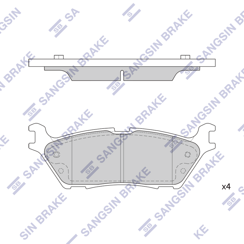 Задние тормозные колодки Sangsin SP4274