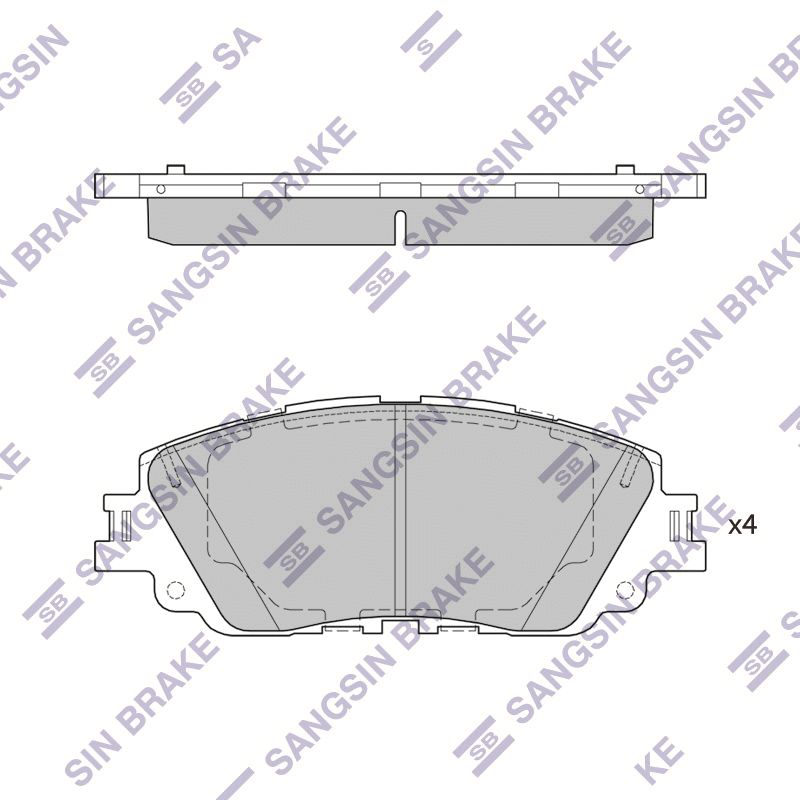 Передние тормозные колодки Sangsin SP4275