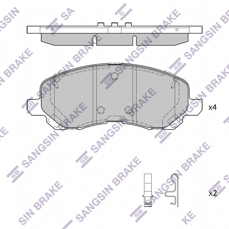 Передние тормозные колодки Sangsin SP4277