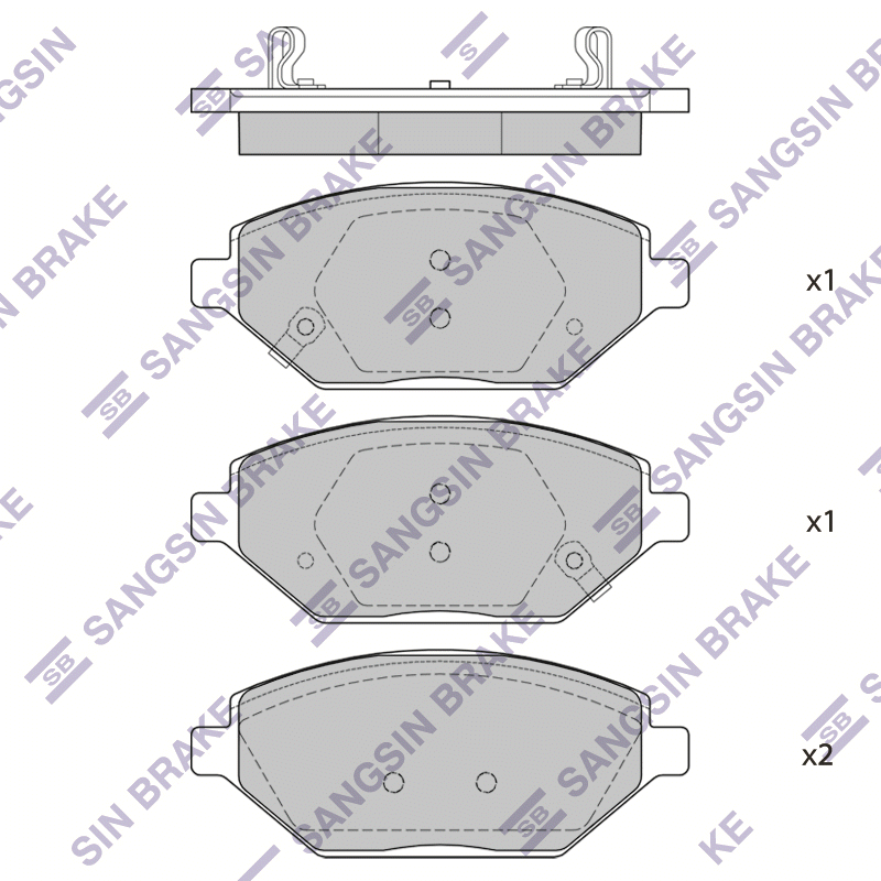 Передние тормозные колодки Sangsin SP4278