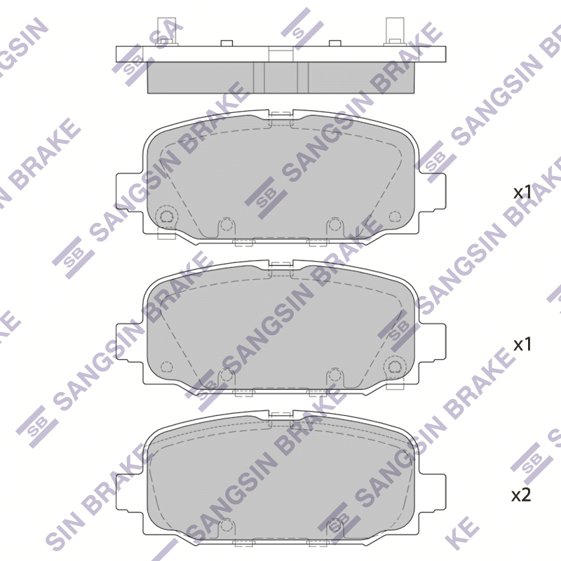 Передние тормозные колодки Sangsin SP4283