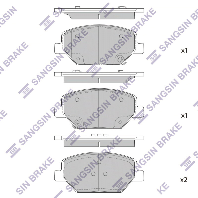 Передние тормозные колодки Sangsin SP4284
