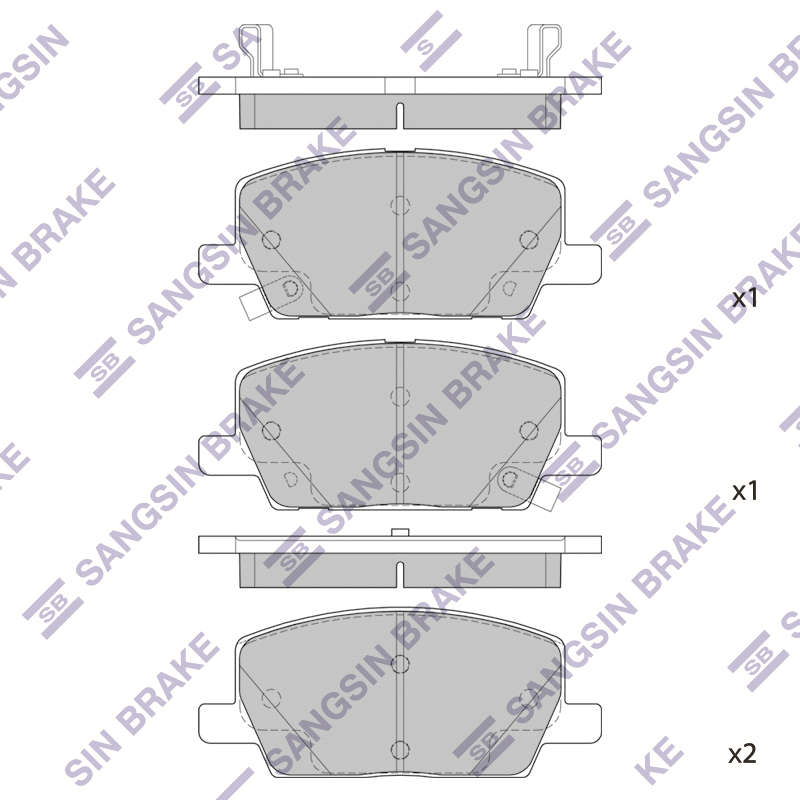Передние тормозные колодки Sangsin SP4285