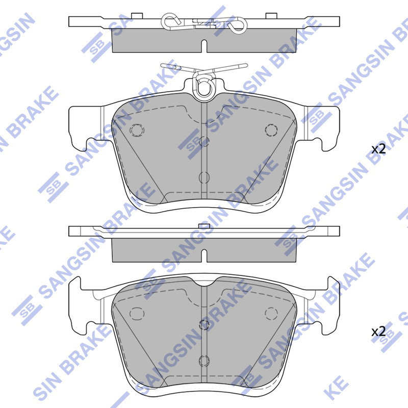 Задние тормозные колодки Sangsin SP4298