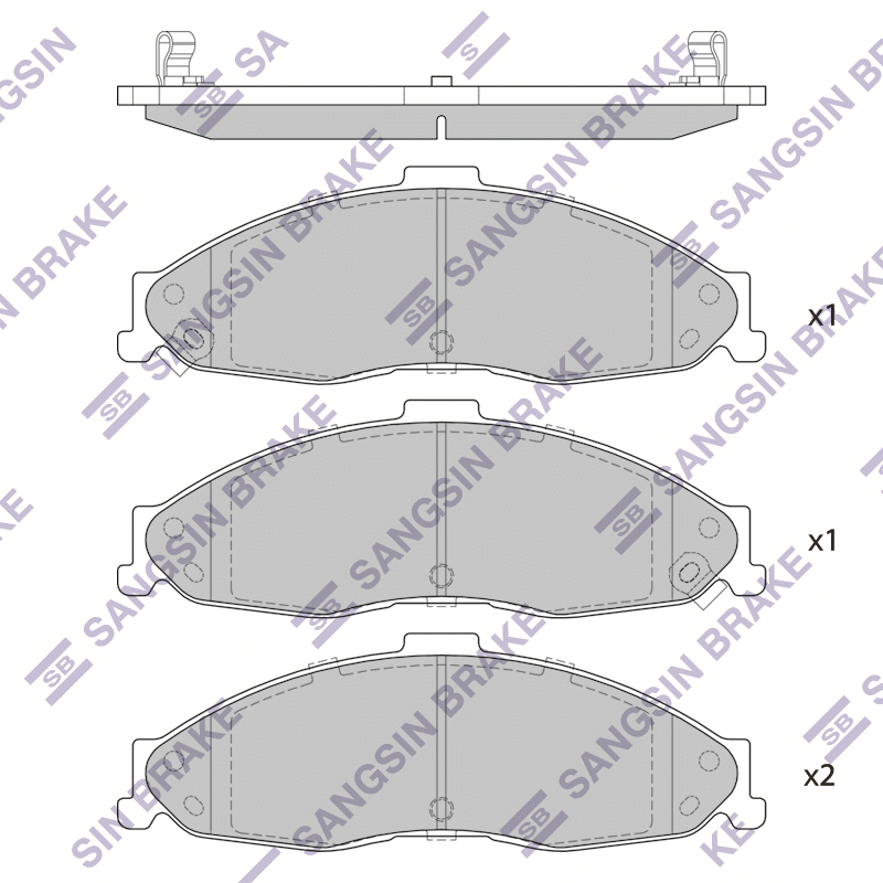 Передние тормозные колодки Sangsin SP4300