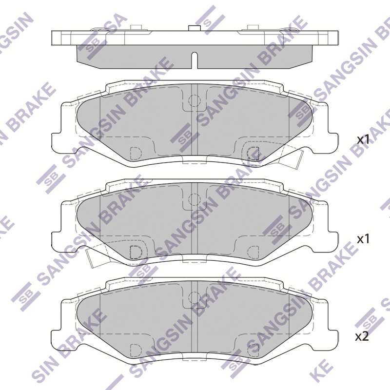 Передние тормозные колодки Sangsin SP4303