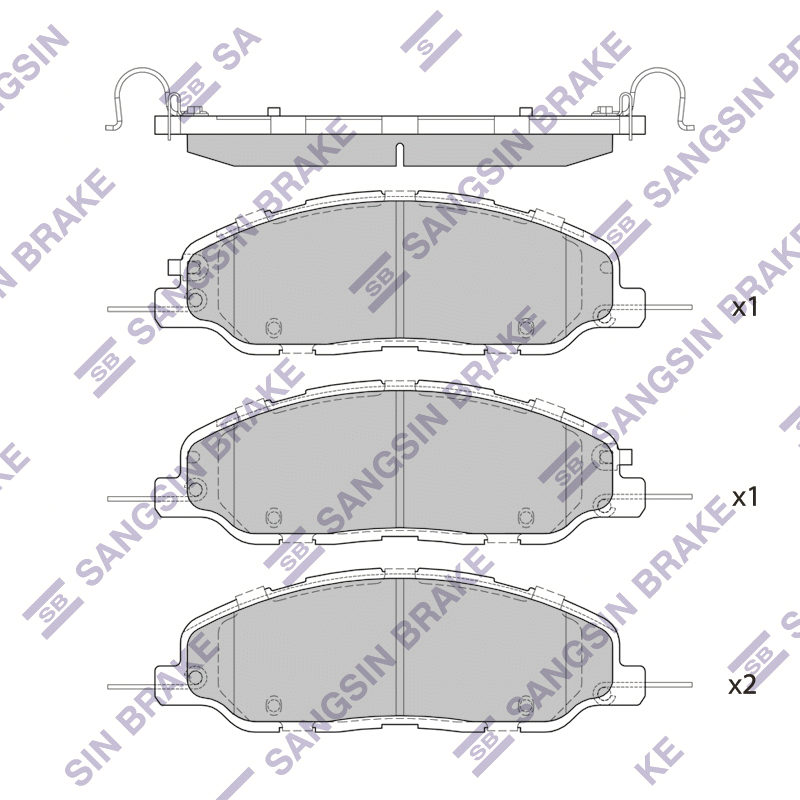 Передние тормозные колодки Sangsin SP4305