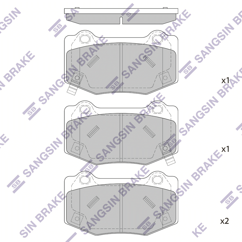 Передние тормозные колодки Sangsin SP4306