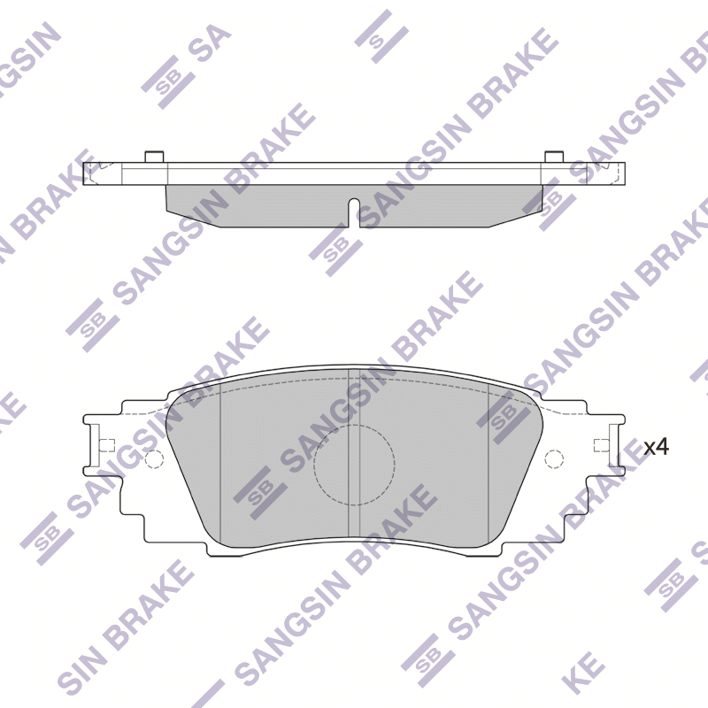 Задние тормозные колодки Sangsin SP4309