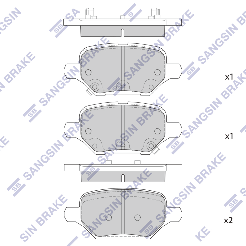 Задние тормозные колодки Sangsin SP4311