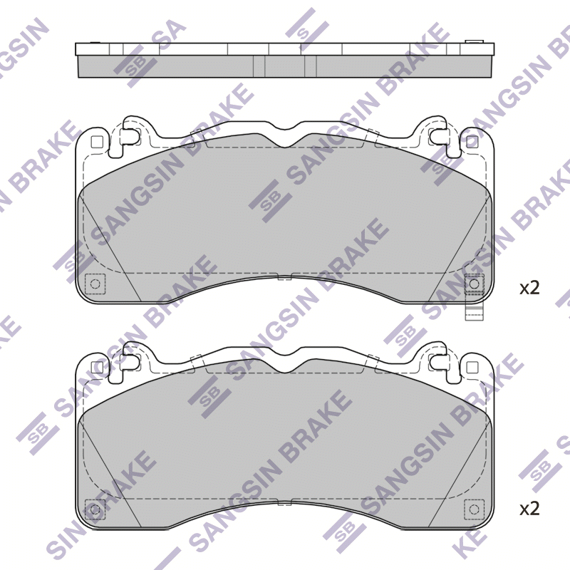 Передние тормозные колодки Sangsin SP4312