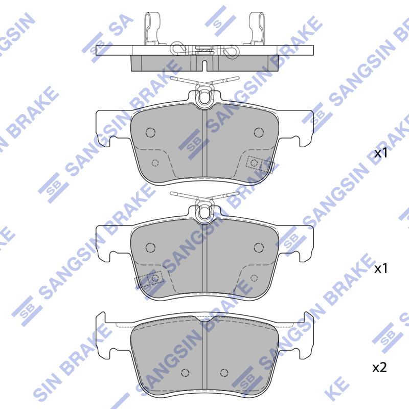 Задние тормозные колодки Sangsin SP4315