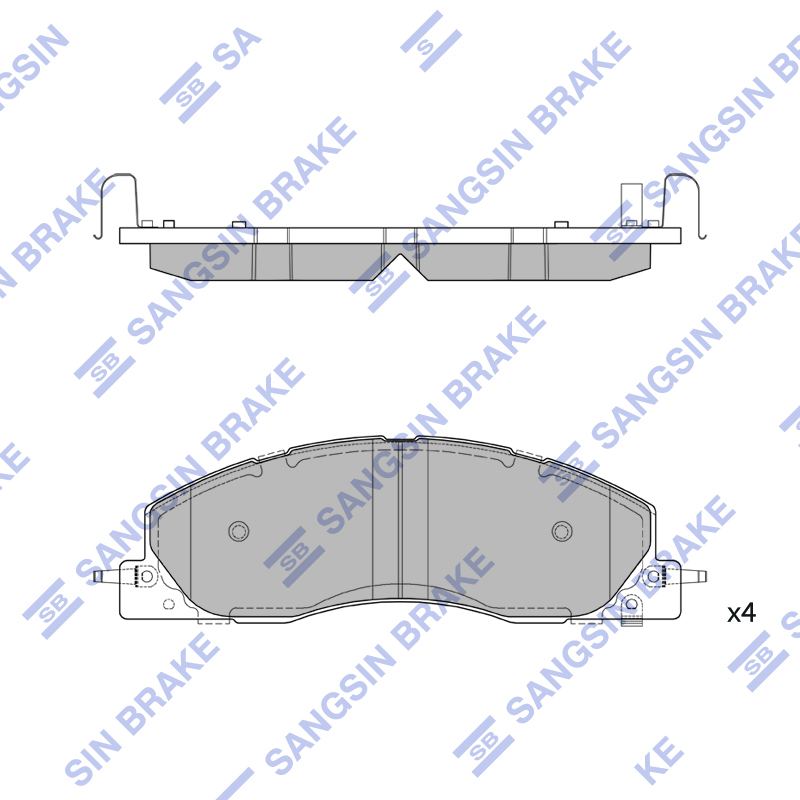 Передние тормозные колодки Sangsin SP4317