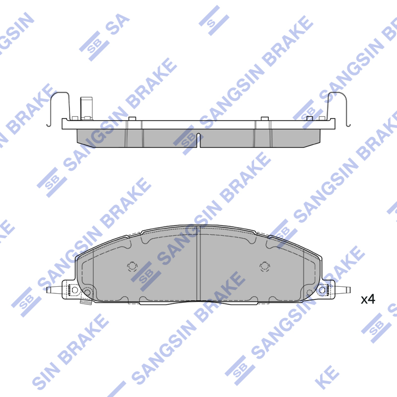 Задние тормозные колодки Sangsin SP4318