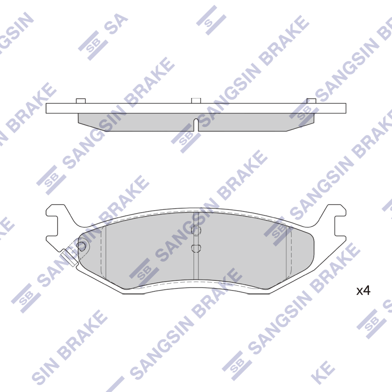 Задние тормозные колодки Sangsin SP4320