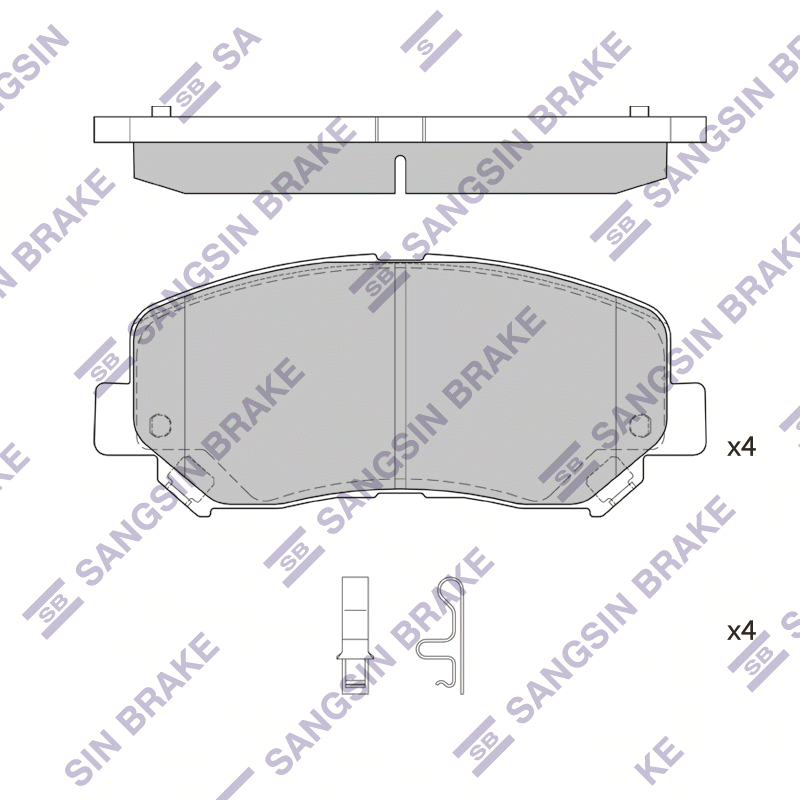 Передние тормозные колодки Sangsin SP4322