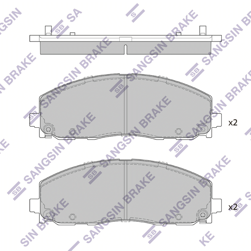 Передние тормозные колодки Sangsin SP4323