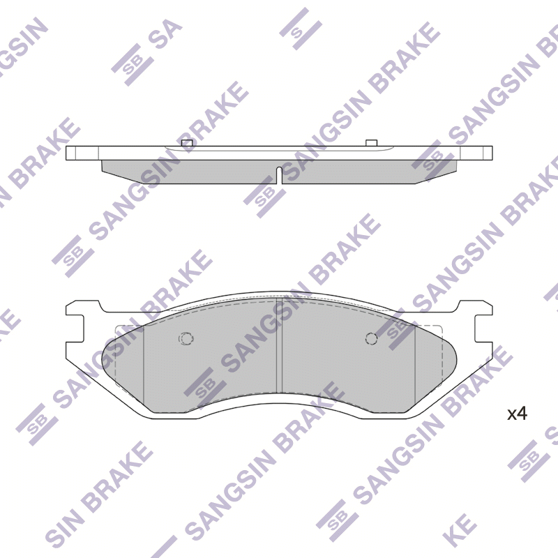 Передние тормозные колодки Sangsin SP4325