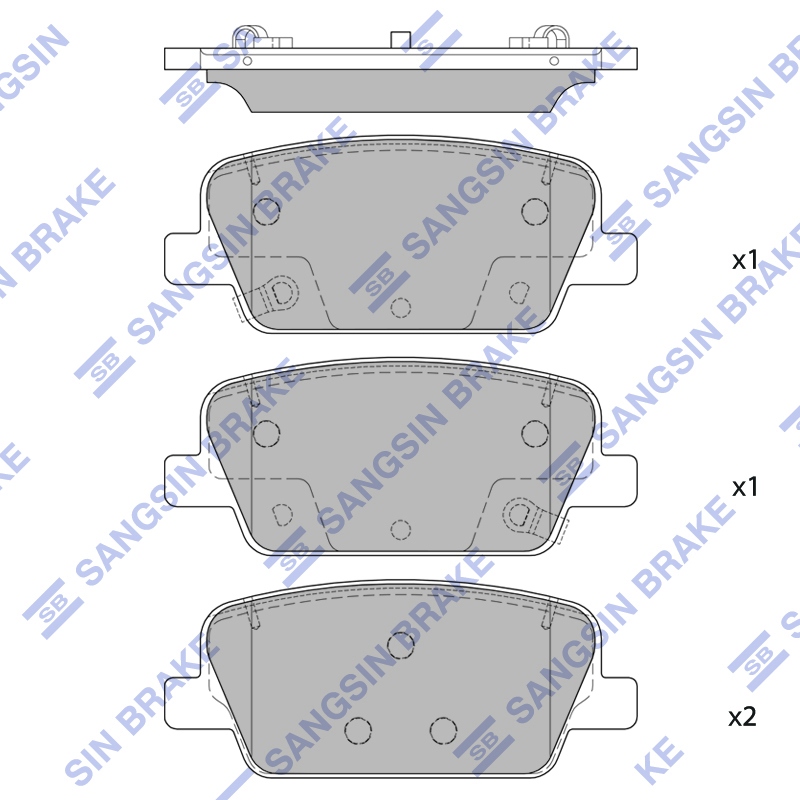 Задние тормозные колодки Sangsin SP4328