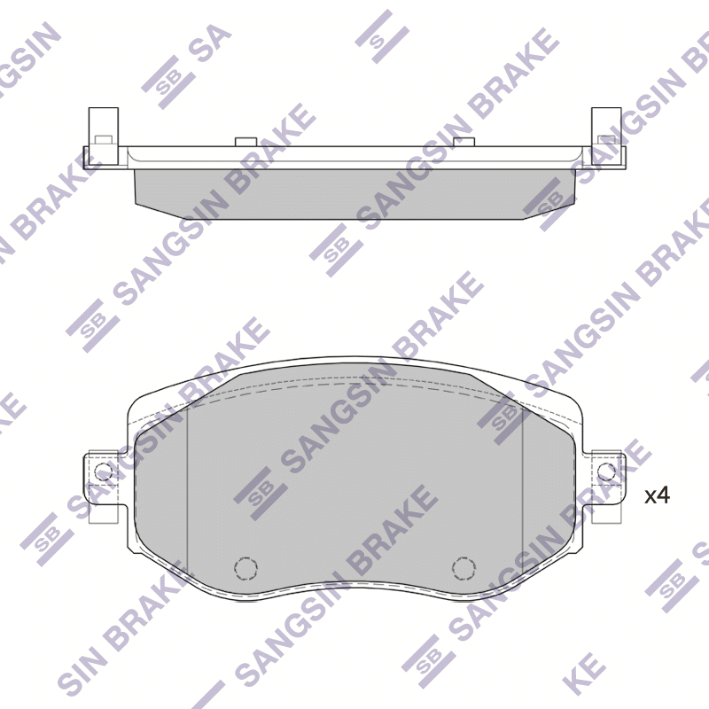 Передние тормозные колодки Sangsin SP4329