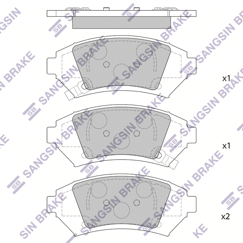 Передние тормозные колодки Sangsin SP4330