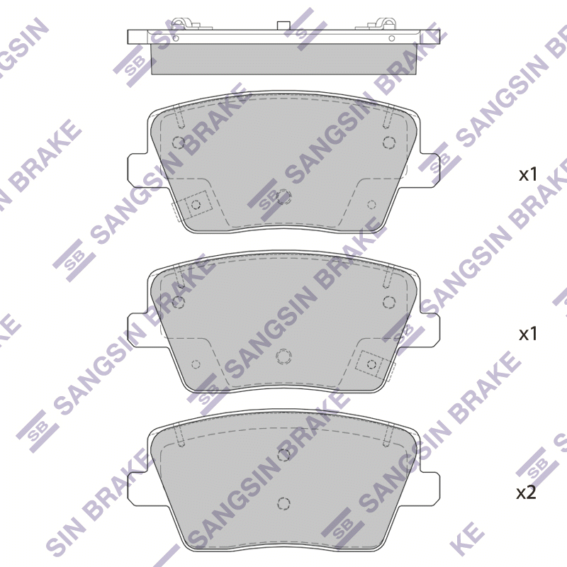Задние тормозные колодки Sangsin SP4331