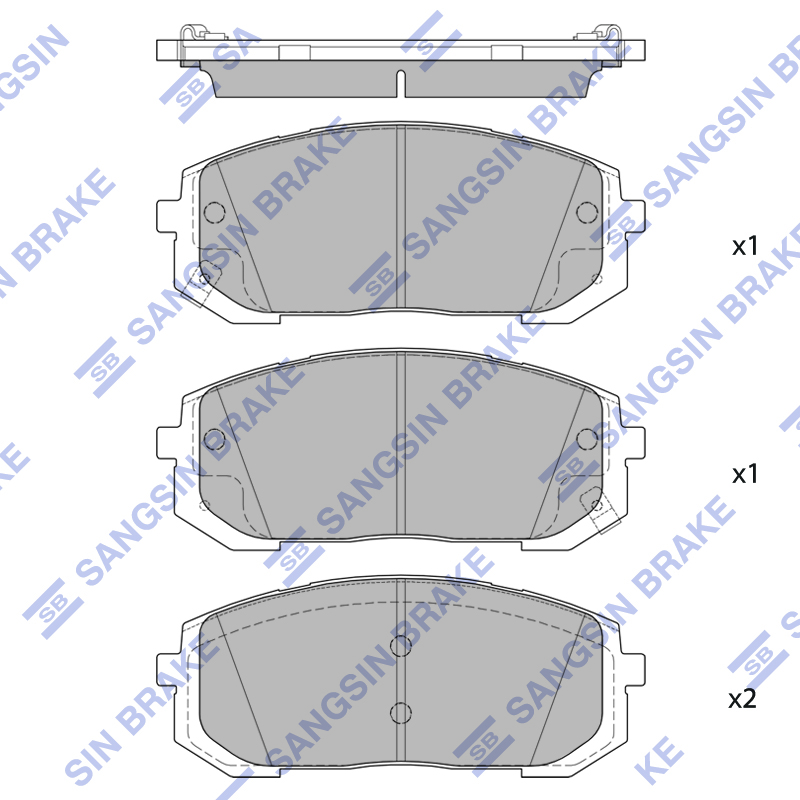 Передние тормозные колодки Sangsin SP4334