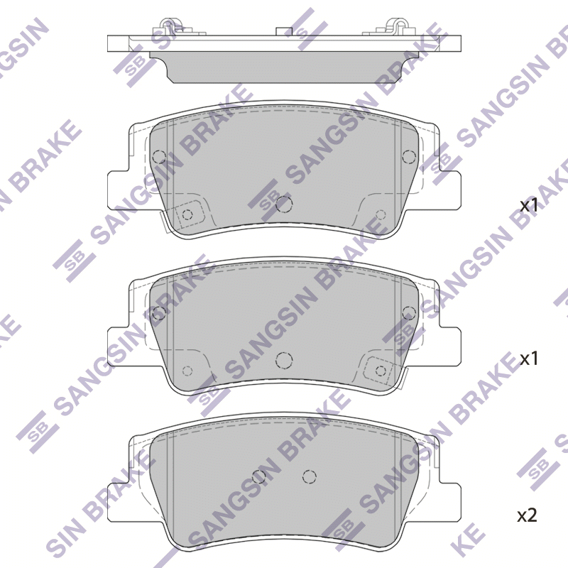 Задние тормозные колодки Sangsin SP4335