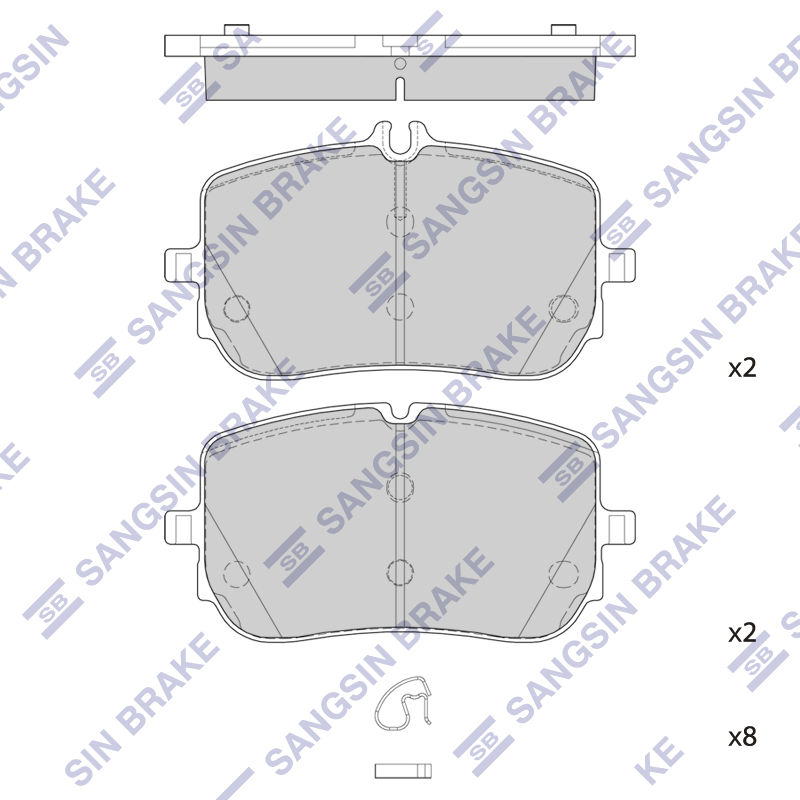 Передние тормозные колодки Sangsin SP4336