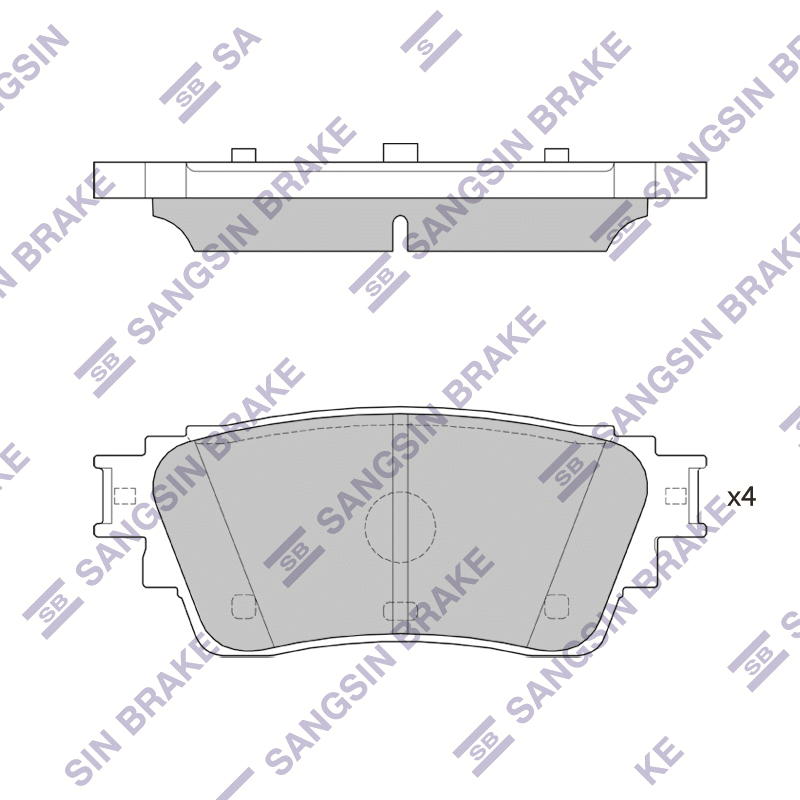 Передние тормозные колодки Sangsin SP4338