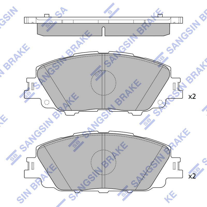 Передние тормозные колодки Sangsin SP4340
