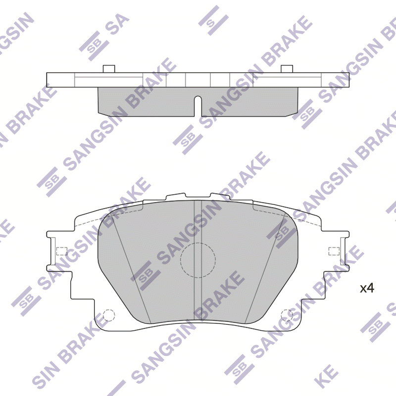 Задние тормозные колодки Sangsin SP4341
