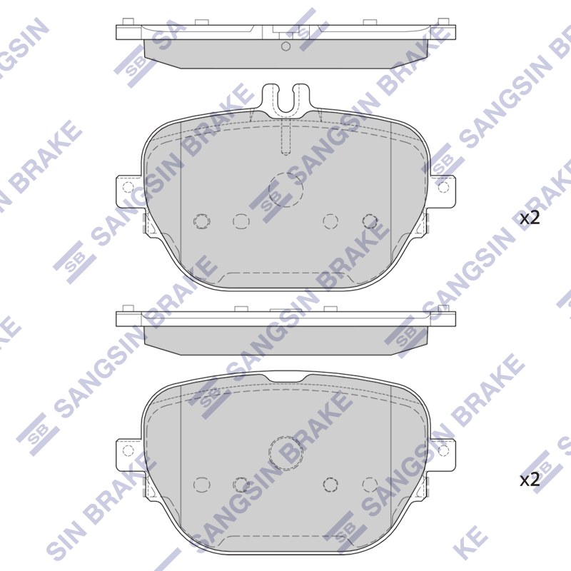 Передние тормозные колодки Sangsin SP4343