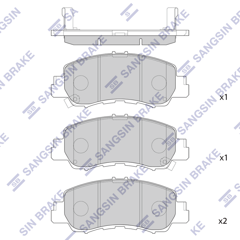 Передние тормозные колодки Sangsin SP4344