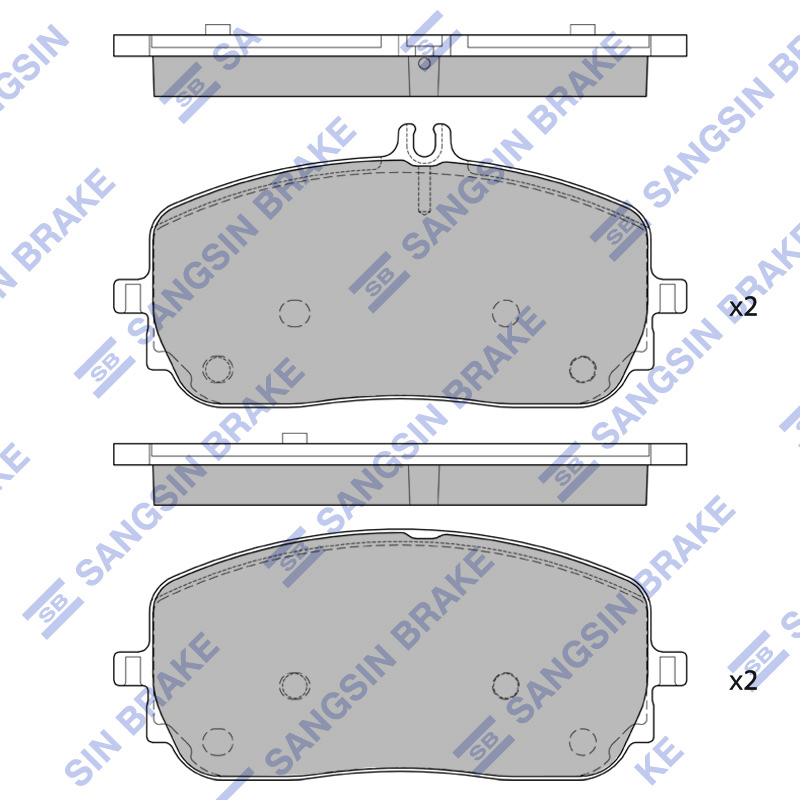 Передние тормозные колодки Sangsin SP4346