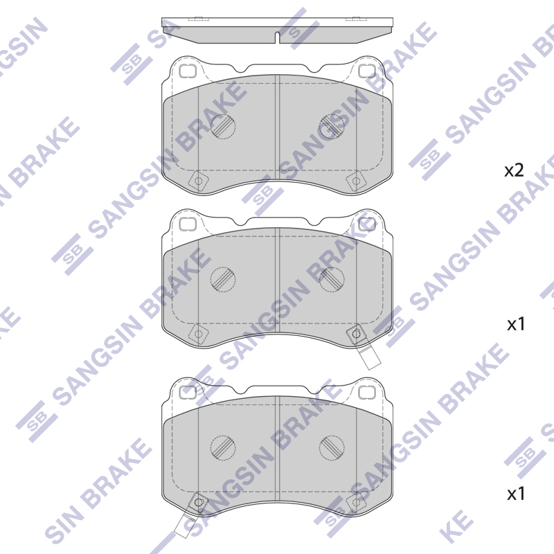 Передние тормозные колодки Sangsin SP4349