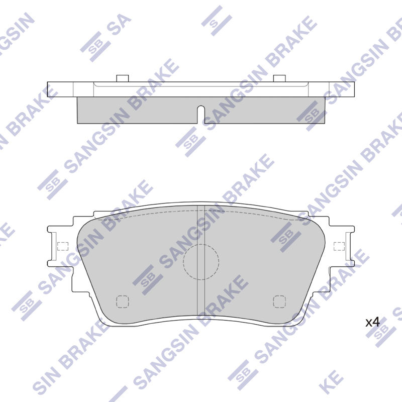 Задние тормозные колодки Sangsin SP4350