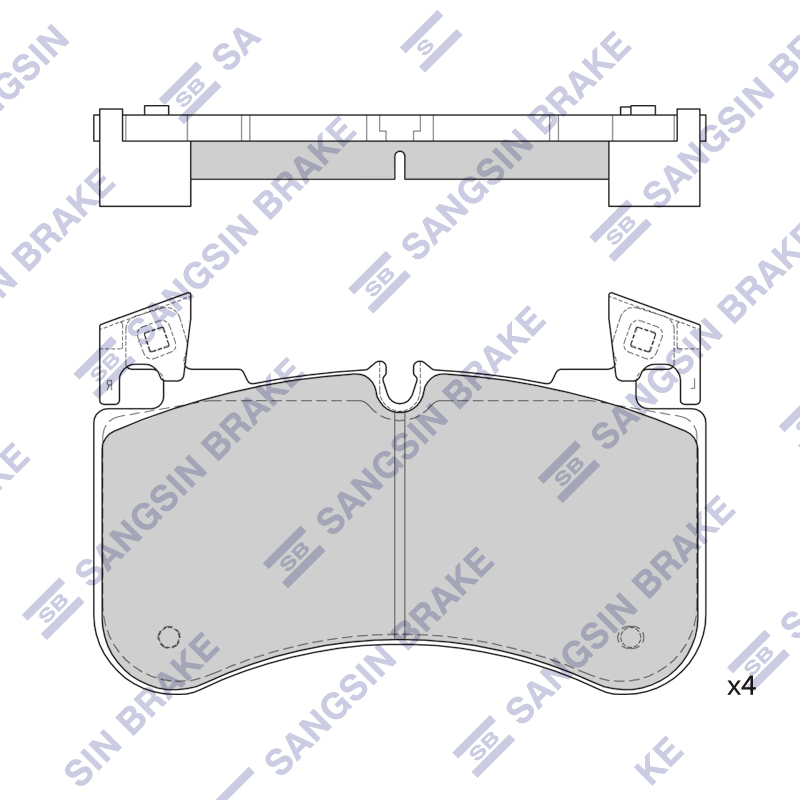 Передние тормозные колодки Sangsin SP4351