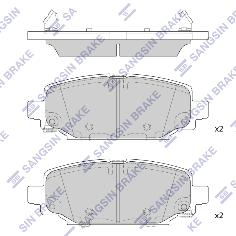 Задние тормозные колодки Sangsin SP4354